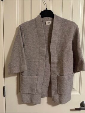 Wilfred Soft Open-Front Cardigan in Light Heather